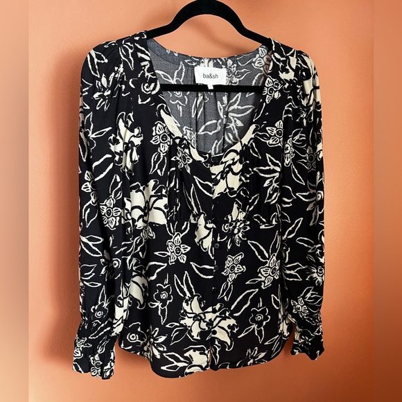 Ba&sh purple floral blouse - Picture 1 of 8